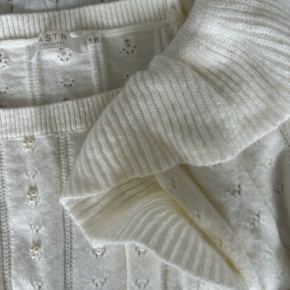 ASTR the Label White Sweater with Pearl Details - Picture 3 of 3